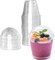 Clear Plastic Cups with Lids,6oz-25 Sets Mini Parfait Cups with No Holes Dome Lids,Parfait Cups with Lids, Disposable Party Cups